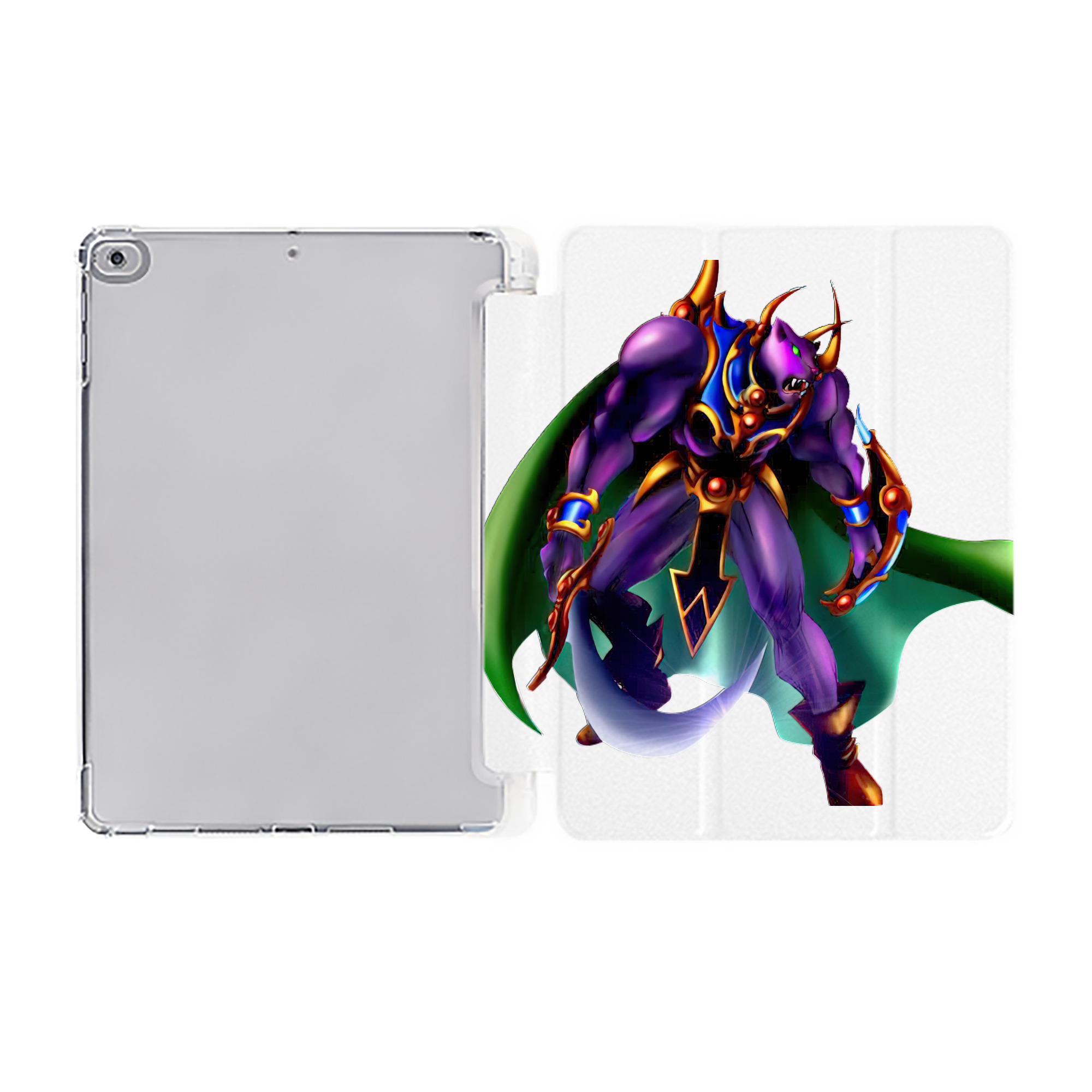 （画像用） 遊☆戯☆王 Yu-Gi-Oh! IPad ケース ペン収納付き 三つ折りスタンド PUレザー×シリコン 対応機種9.5/10.5/10.9インチ